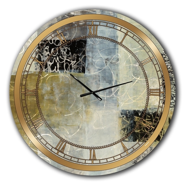 Designart 'Multicolor Twin City' Glam Large Wall CLock