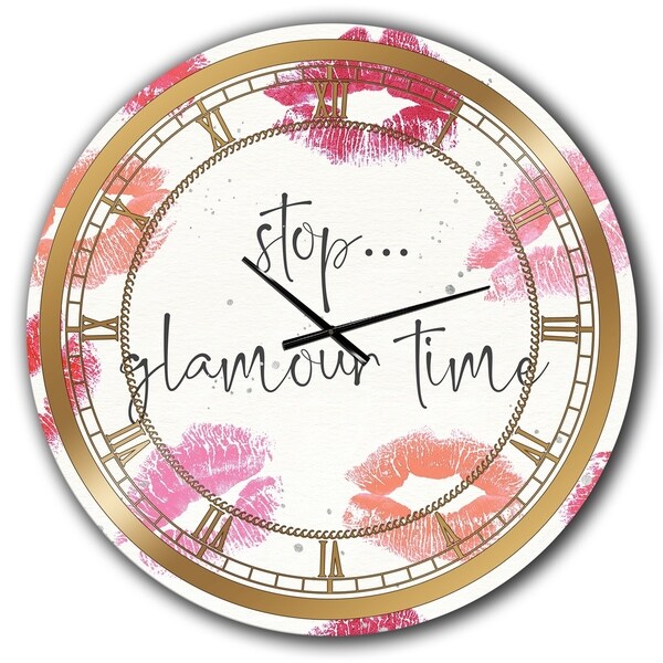 Designart 'Chic Accents VI' Glam Oversized Wall CLock