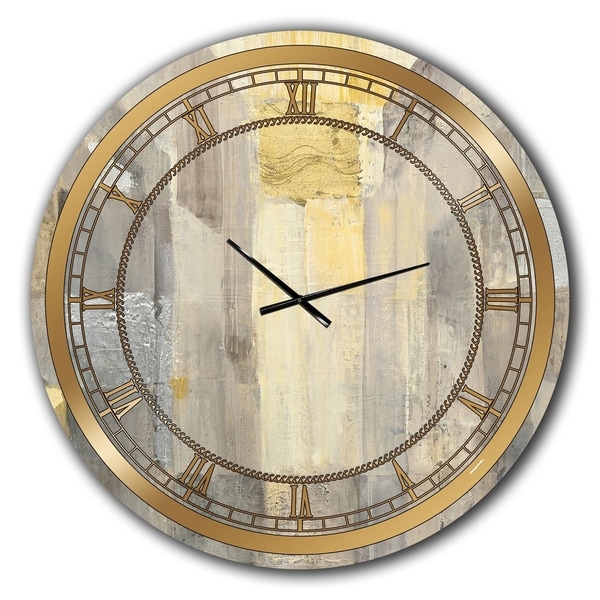 Silver Orchid Borella 'Gold Square Watercolor' Glam Large Wall Clock. Opens flyout.