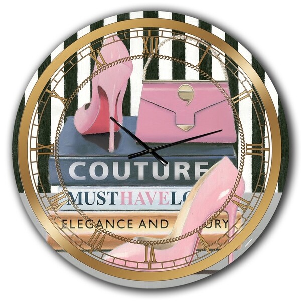 Designart 'Glam fashion High Heels VII' Posh & Luxe Wall CLock