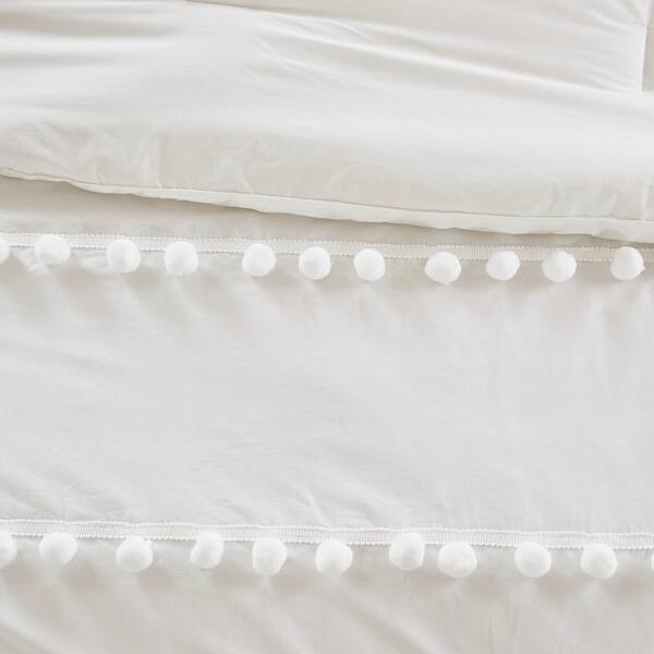 Shop Madison Park Tracie Pom Pom Cotton Duvet Cover Set 2 Color