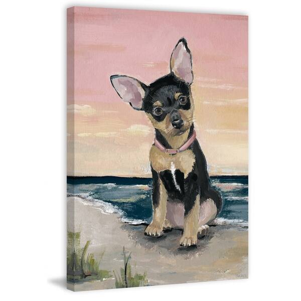 Shop Handmade Cute Little Dog Print On Wrapped Canvas Free