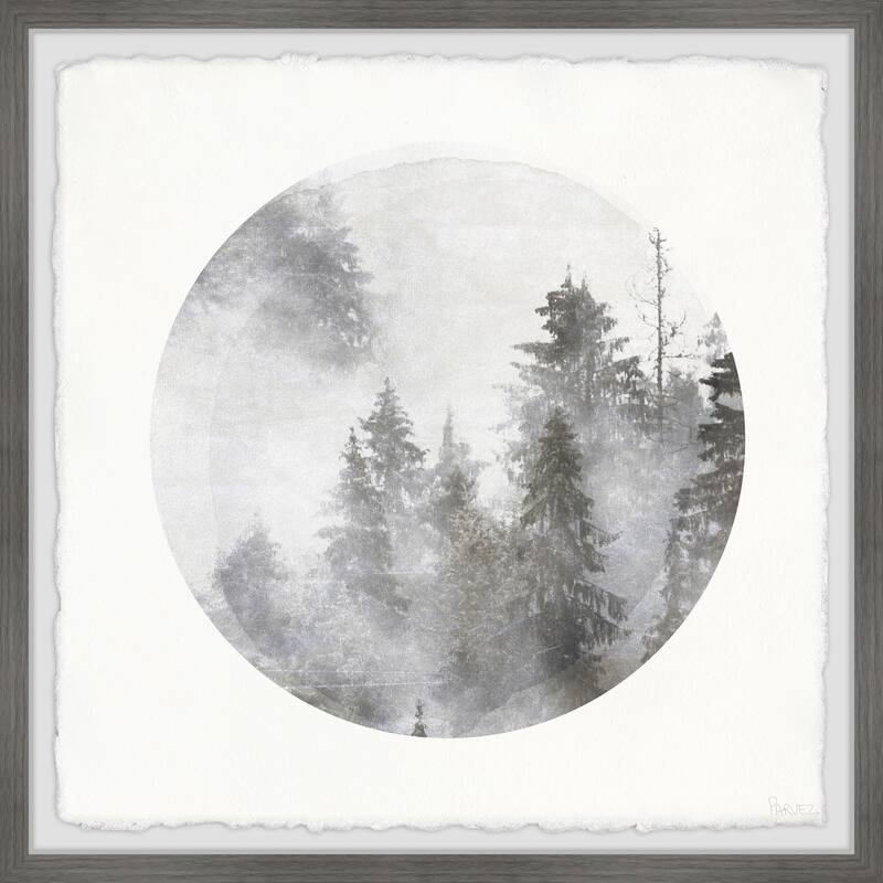 'Misty Magical Forest' Framed Painting Print - Multi-color