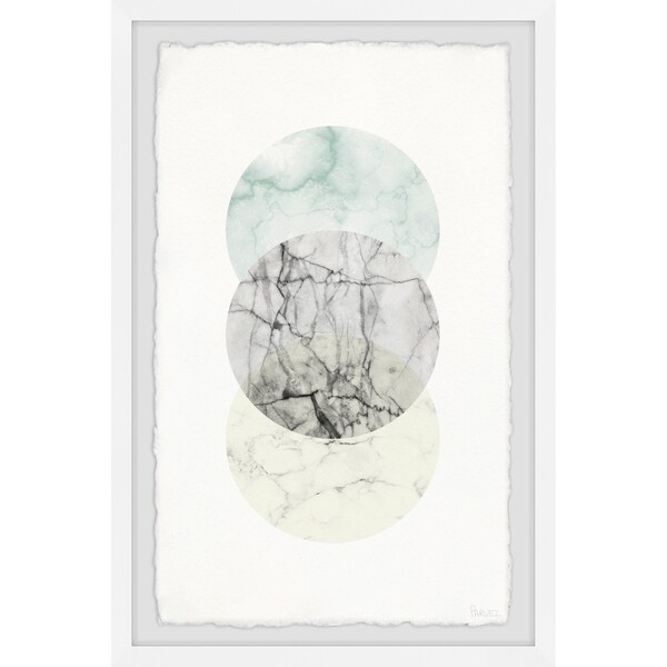 Handmade Metallic Marble Framed Print