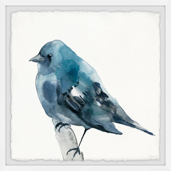 Shop Handmade Chubby Blue Bird Framed Print Overstock 27810928