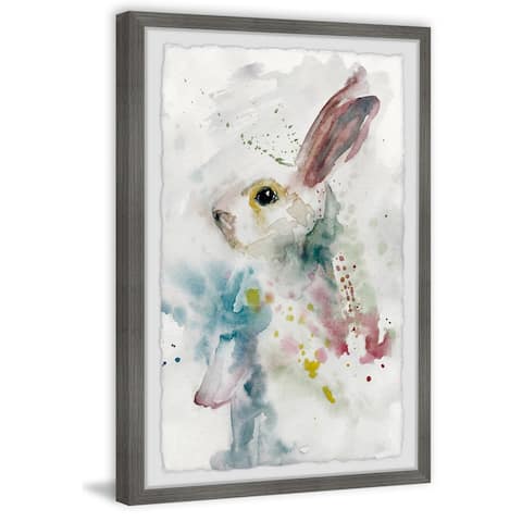 Handmade Painted Bunny Framed Print