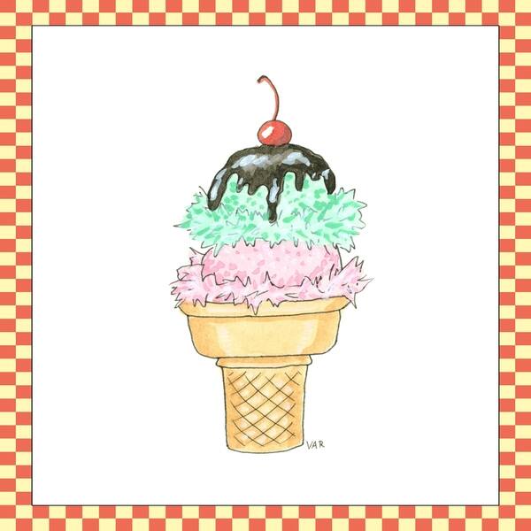 Shop Marmont Hill Handmade Ice Cream Parlor I Print On Wrapped