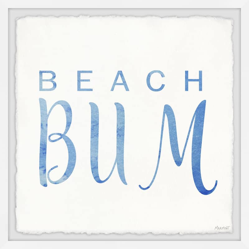 'Beach Bum' Framed Painting Print - Multi-Color