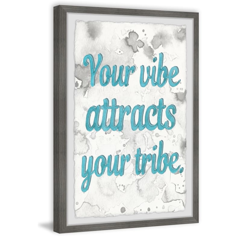 'Your Vibe Attracts Your Tribe III' Framed Painting Print - Multi-Color