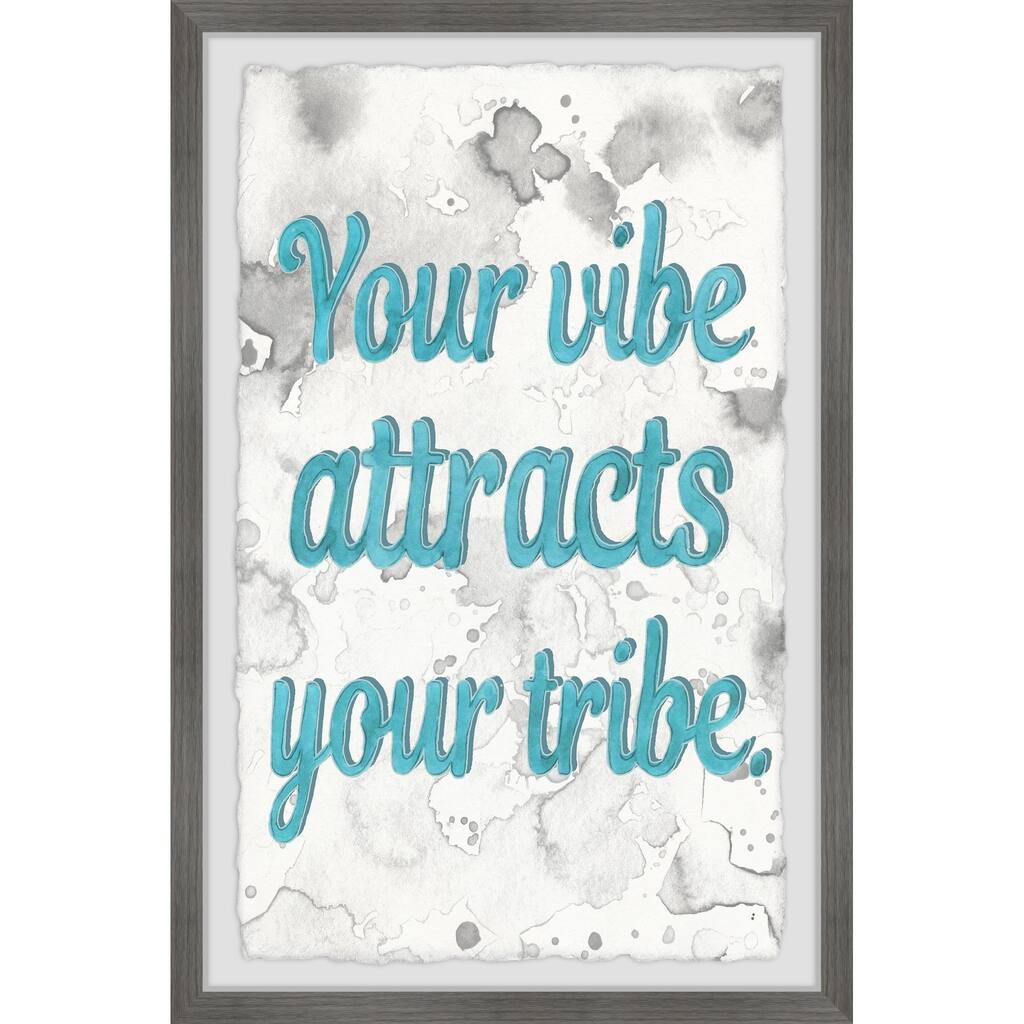 'Your Vibe Attracts Your Tribe III' Framed Painting Print - Multi-Color