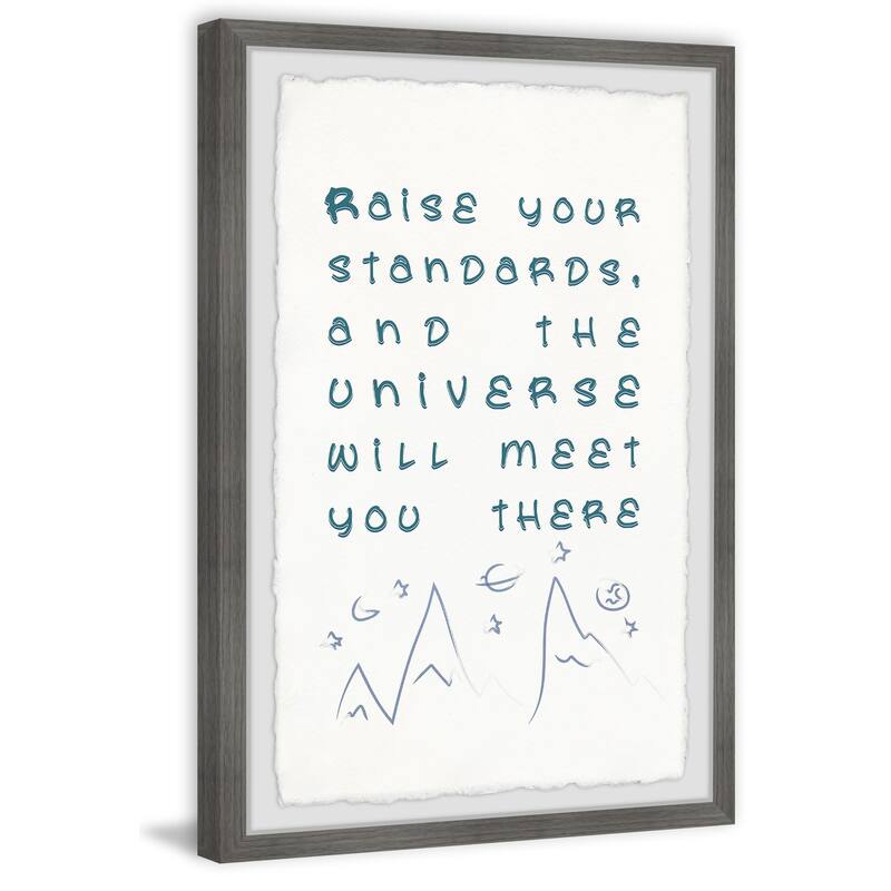 'Raise Your Standards IV' Framed Painting Print - Multi-Color