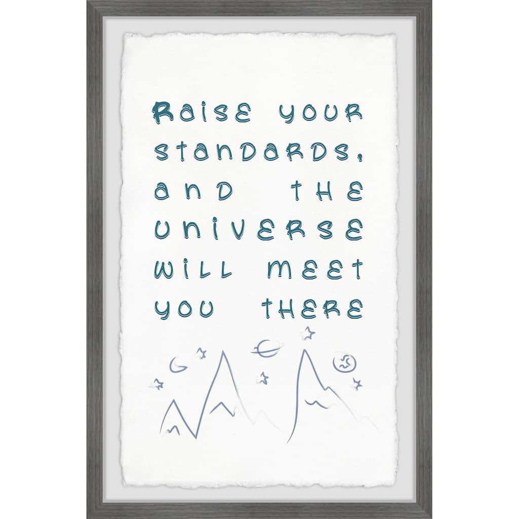 'Raise Your Standards IV' Framed Painting Print - Multi-Color