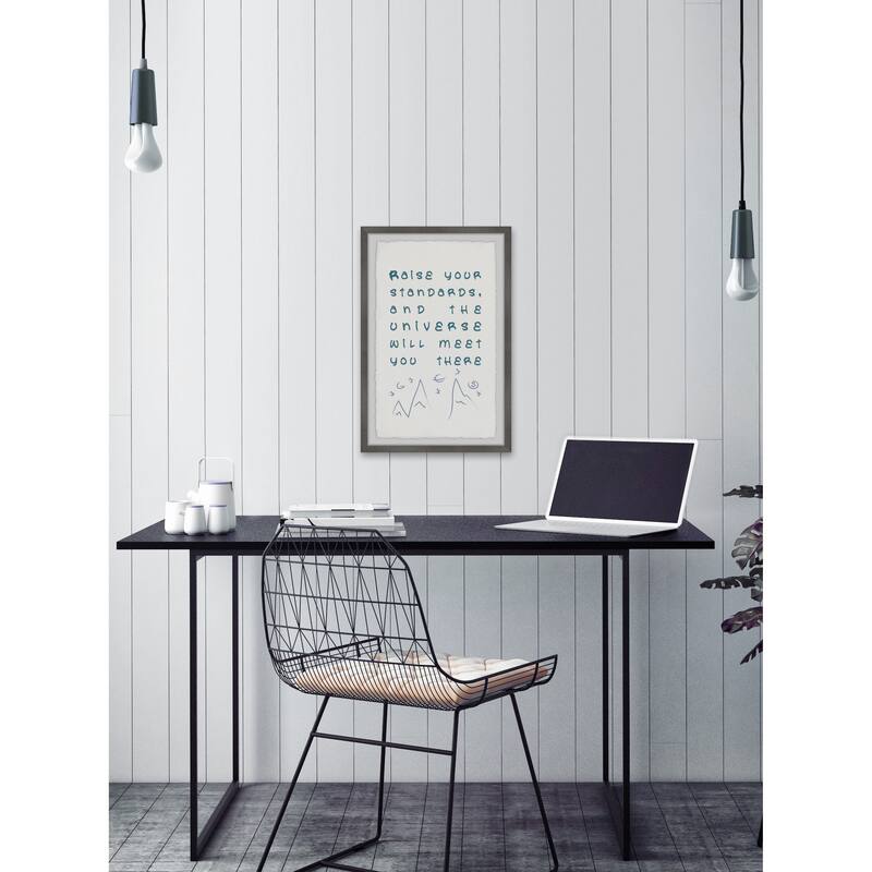 'Raise Your Standards IV' Framed Painting Print - Multi-Color