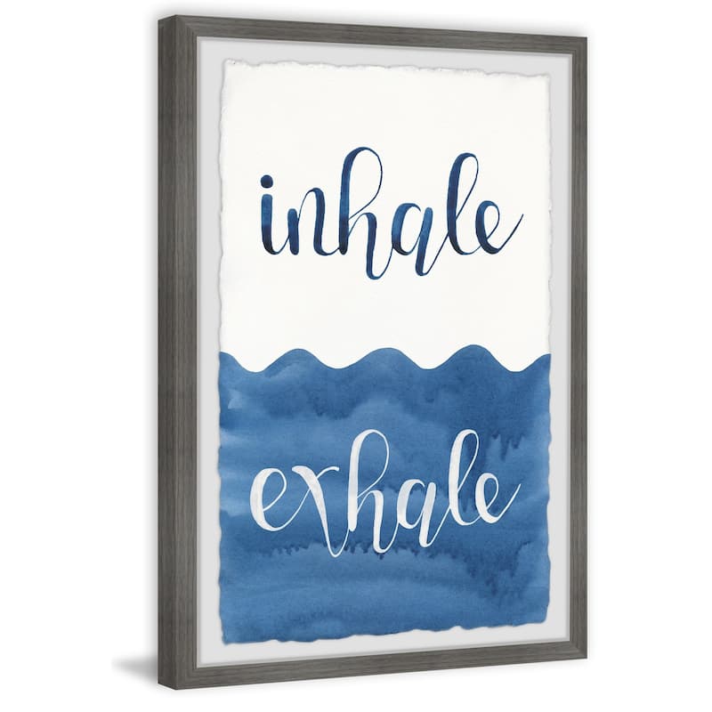 'Inhale Exhale II' Framed Painting Print - Multi-Color