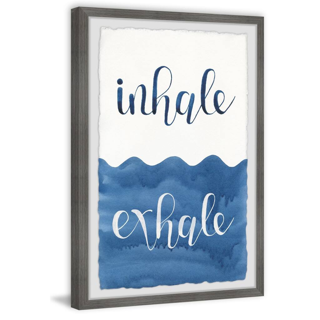 'Inhale Exhale II' Framed Painting Print - Multi-Color