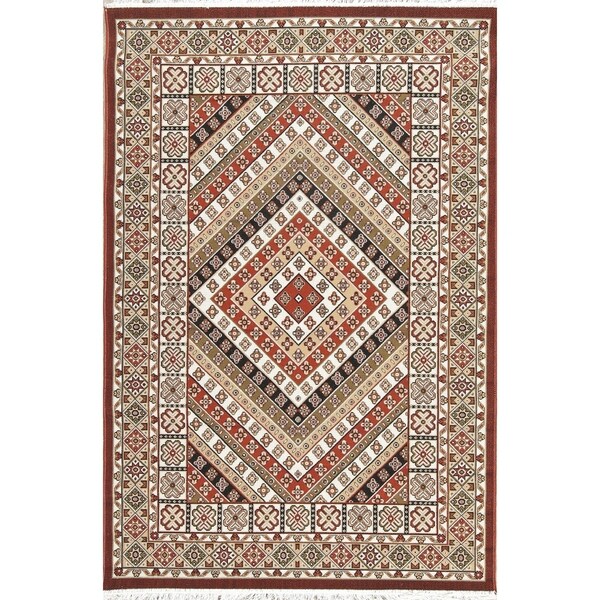 Copper Grove Vodskov Geometric Polyester Jute Turkish Oriental Area Rug - 7'0" x 5'4"