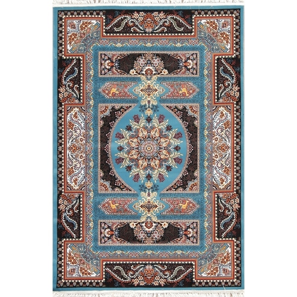 Copper Grove Nordborg Wool/Acrylic Floral Heat-set Turkish Area Rug - 7'0" x 5'4"
