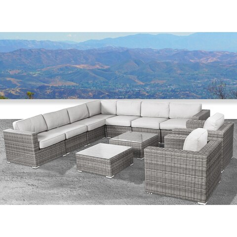 11 Piece Sectional Set with Cushions