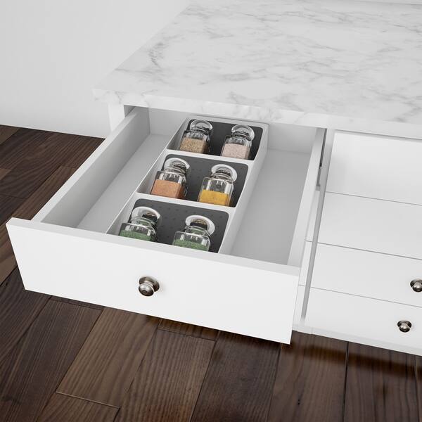 Shop Lavish Home White Nonslip Angled 3 Tier Spice Drawer