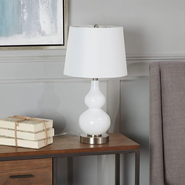 Shop Reese Glass Gourd Table Lamp Overstock 27813549