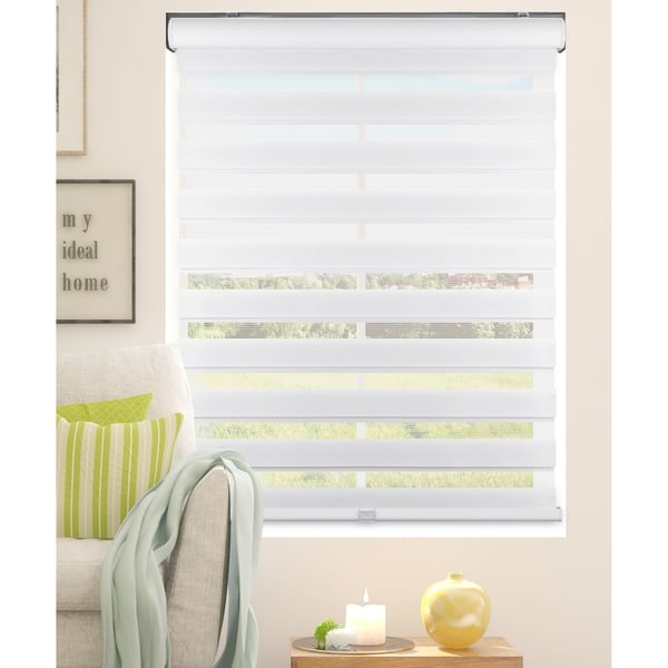Arlo Blinds White Cordless Zebra Roller, Striped, Sheer or Privacy Shade. Opens flyout.