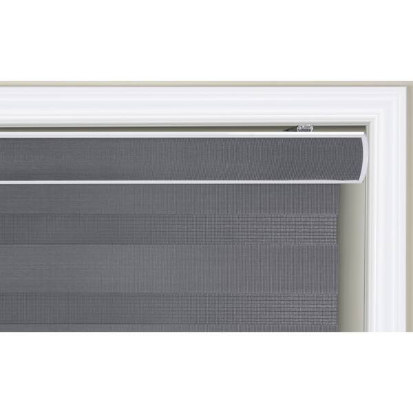 Shop Arlo Blinds Grey Cordless Zebra Roller Striped Sheer
