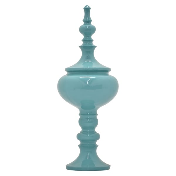 32 " Finial Tabletop in Blue - 12 x 12 x 32