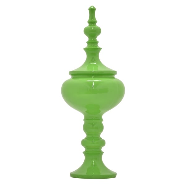 32 " Finial Tabletop in Green - 12 x 12 x 32