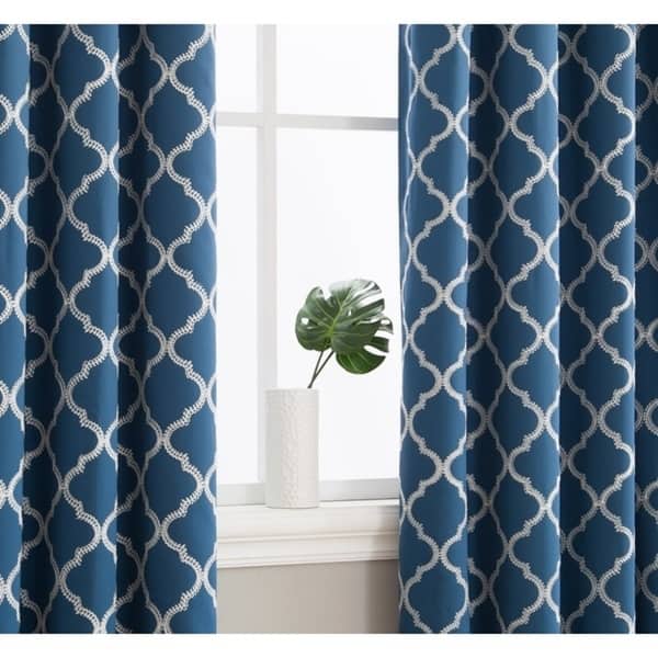 Shop Lattice Embroidered Thermal Room Darkening Blackout Window