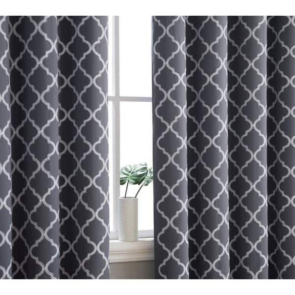 Shop Lattice Embroidered Thermal Room Darkening Blackout Window