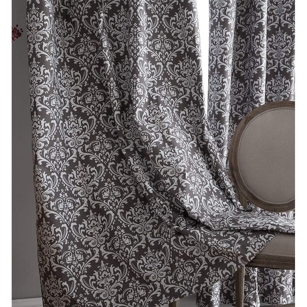 Damask Print 100 Full Blackout Curtains Room Darkening Full Blackout Curtains Room Darkening