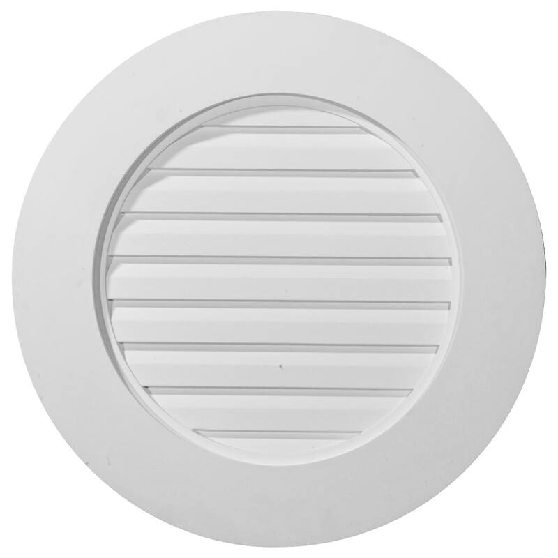 Round Gable Vent Louver - 23"W x 23"H x 1 5/8"P - Non-Functional