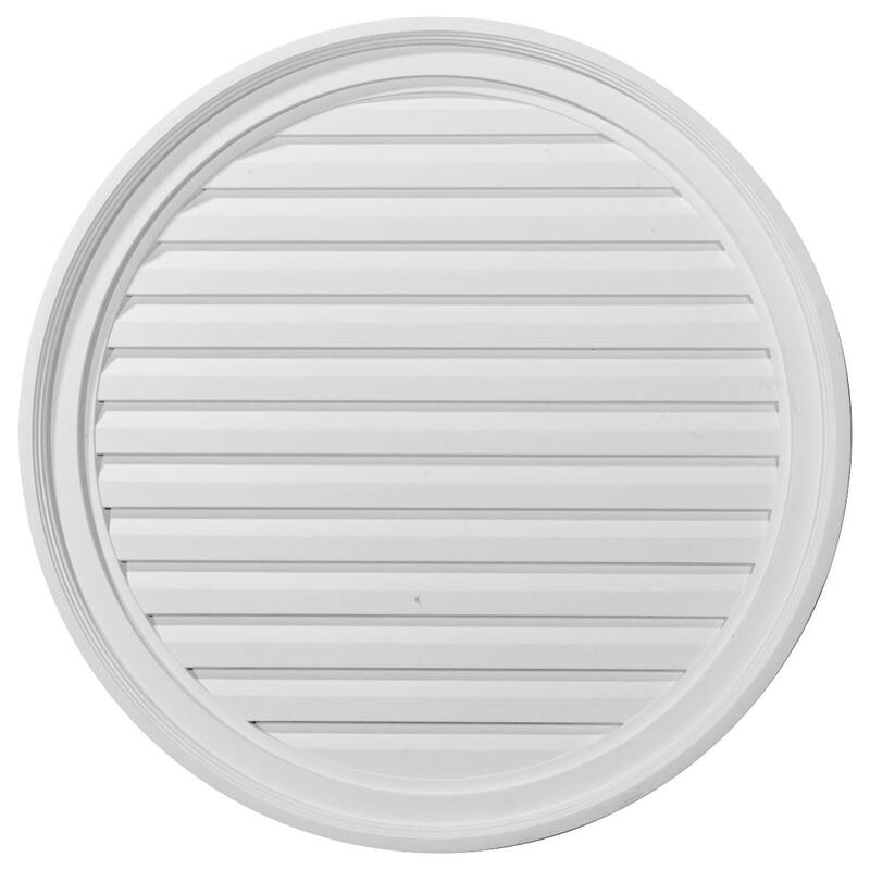 Round Gable Vent Louver - 28"W x 28"H x 1 1/8"P - Non-Functional