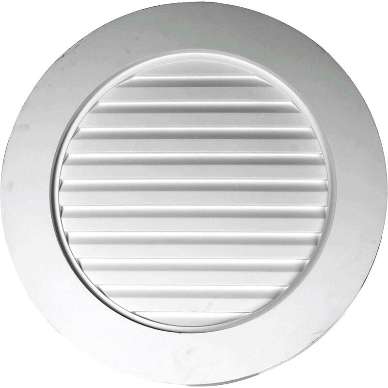 Round Gable Vent Louver - 27"W x 27"H x 1 5/8"P - Non-Functional
