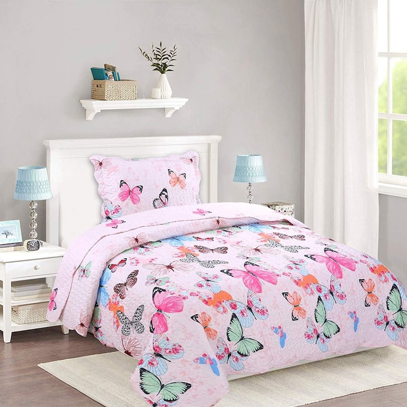 Porch & Den Dylan Butterfly Kids Quilt Set