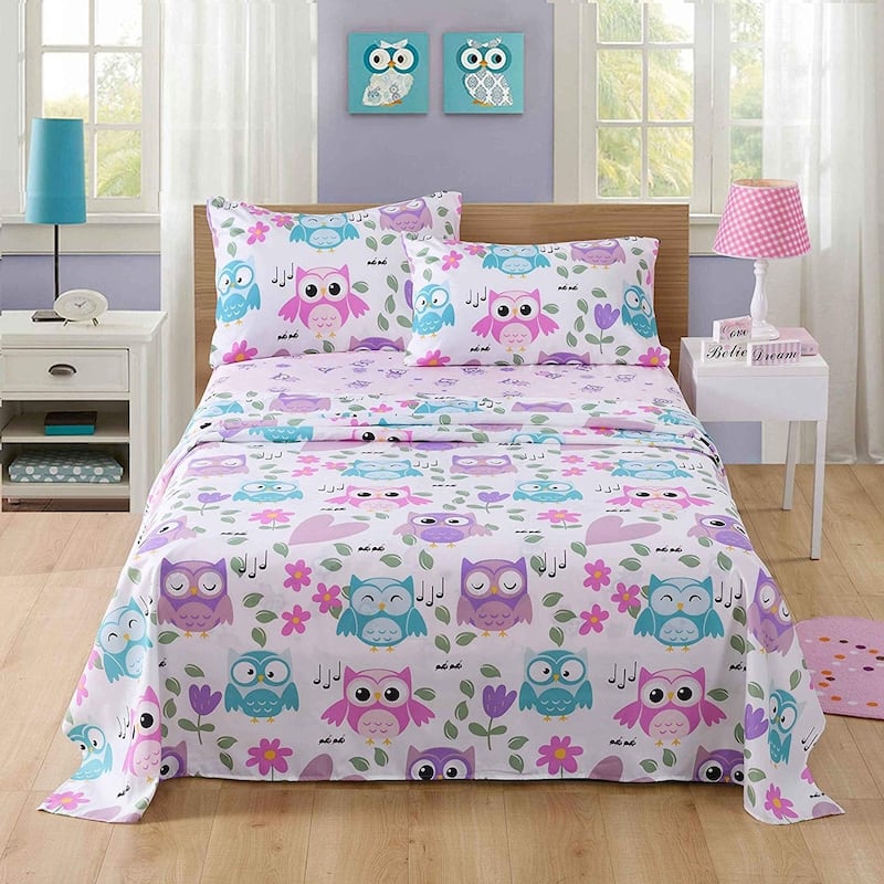 Porch & Den Lodi Owl Bed Sheets - Full