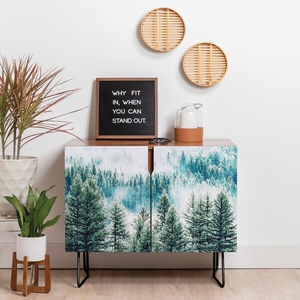 Deny Designs Forest Fog Credenza (Birch or Walnut, 2 Leg Options). Opens flyout.