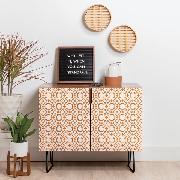 Deny Designs Burnt Orange Umbria Credenza (Birch or Walnut, 2 Leg Options). Opens flyout.