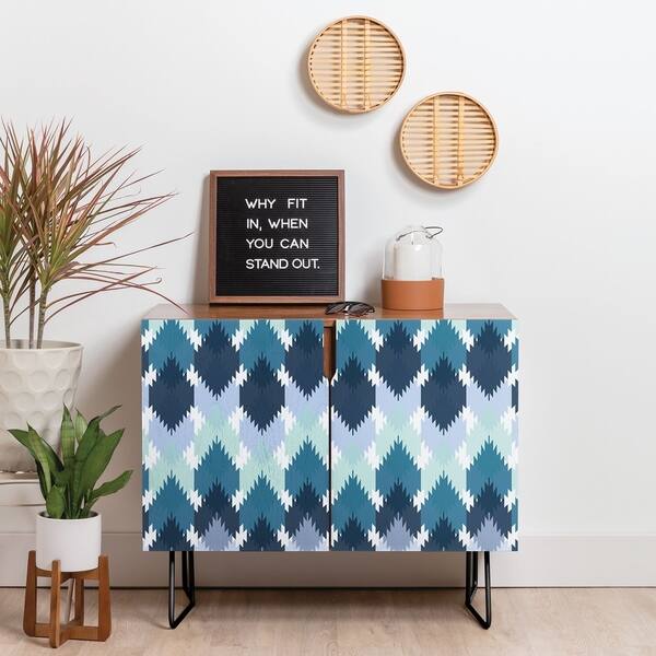 slide 1 of 12, Deny Designs Cool Kilim Credenza (Birch or Walnut, 2 Leg Options)