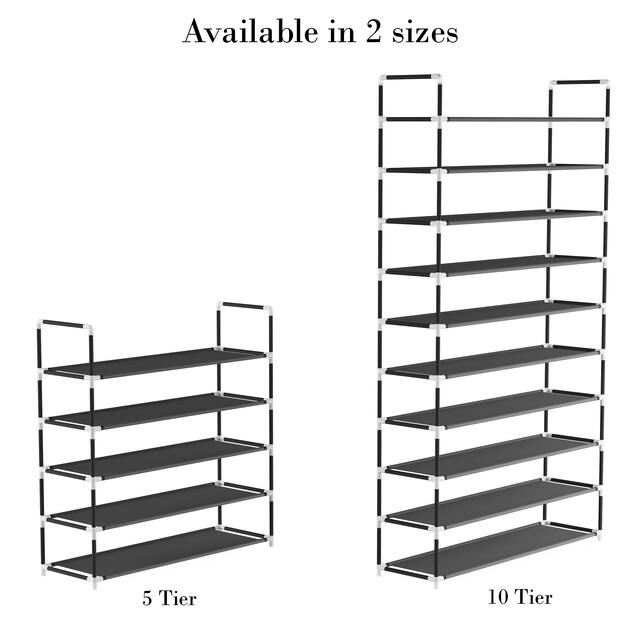 Shoe Rack- Tiered Storage for Sneakers, Heels, Flats, Accessories, and More-Space Saving Organization by Lavish Home