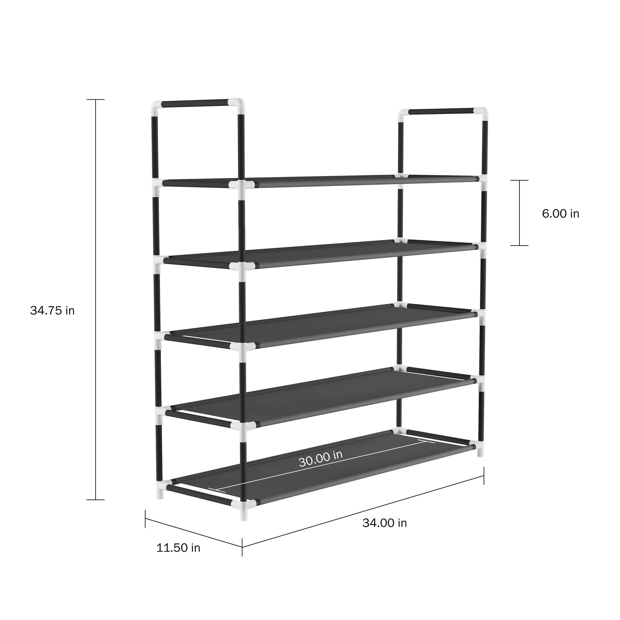 Shop Black Friday Deals On Shoe Rack Tiered Storage For Sneakers Heels Flats Accessories And More Space Saving Organization By Lavish Home On Sale Overstock 27814703 5 Tier Shelf