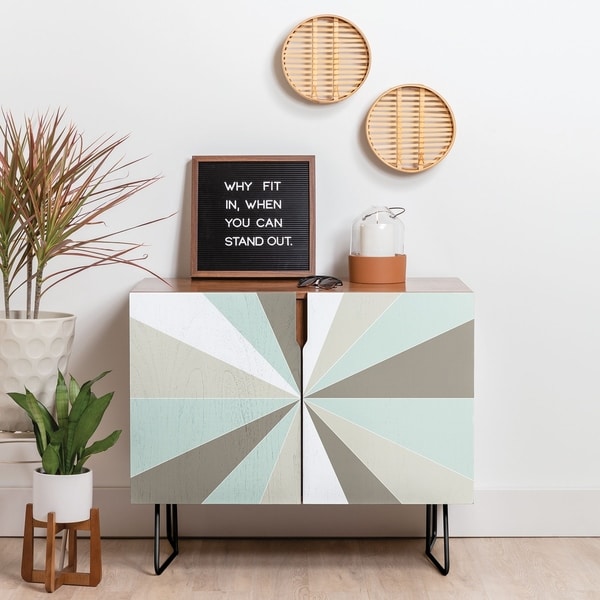 Deny Designs Champagne Credenza (Birch or Walnut, 2 Leg Options)