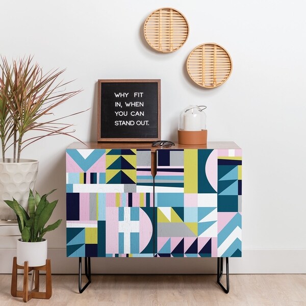 Deny Designs Modern Love Credenza (Birch or Walnut, 2 Leg Options)
