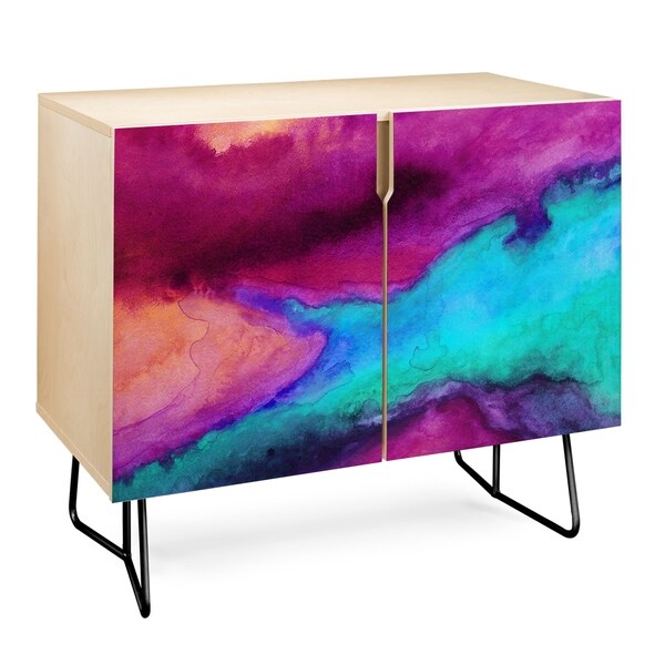 Deny Designs The Tide Credenza (Birch or Walnut, 2 Leg Options)