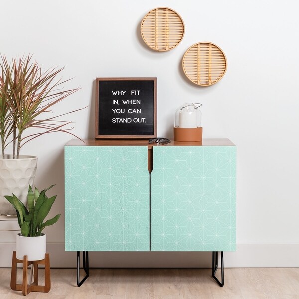 Deny Designs Starburst Credenza (Birch or Walnut, 2 Leg Options)
