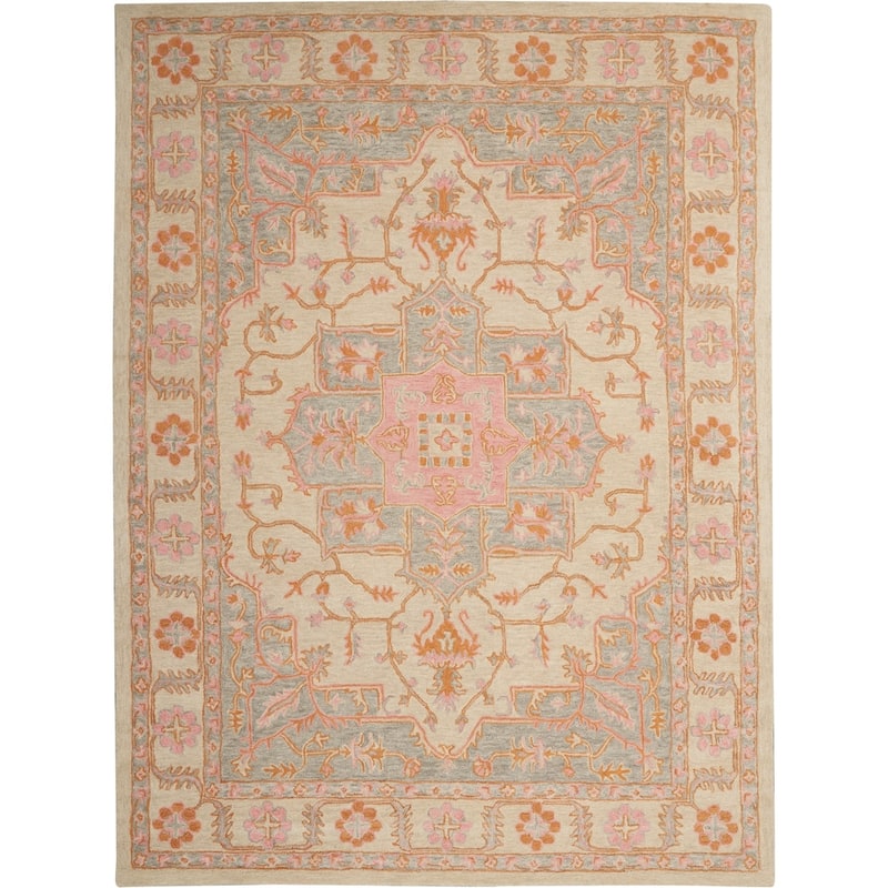 Nourison Jazmine Hand-Tufted Vintage Medallion Area Rug