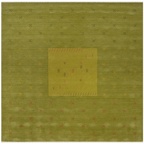 Handmade One-of-a-Kind Gabbeh Wool Rug (Iran)