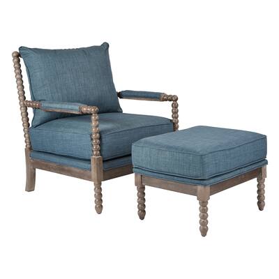 Louis Spindle Chair and Ottoman