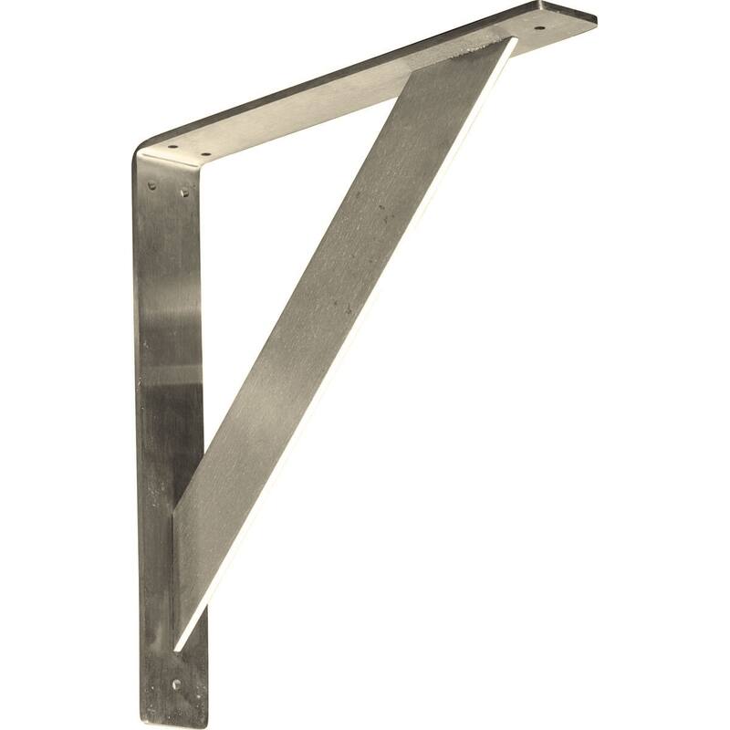 Traditional Steel Bracket - 2"W x 14"D x 14"H - Stainless Steel