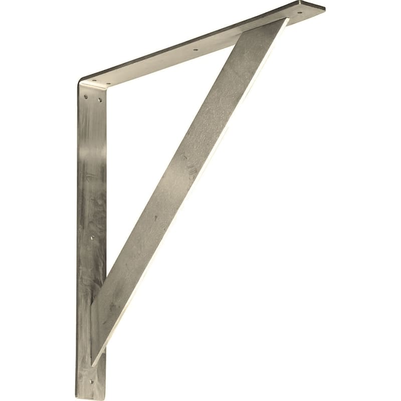 Traditional Steel Bracket - 2"W x 18"D x 18"H - Stainless Steel